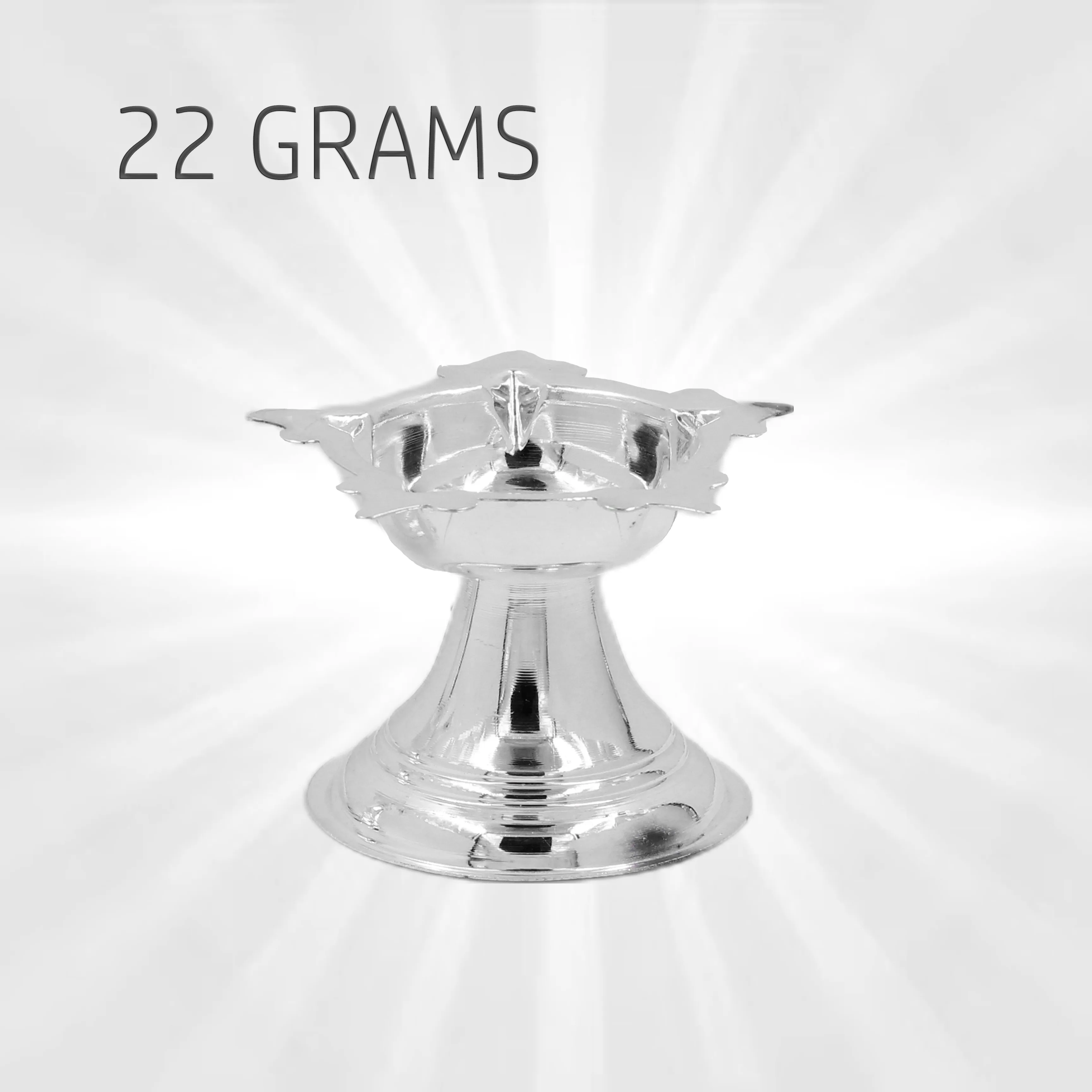 Single Batti Silver Diya (22 Grams)