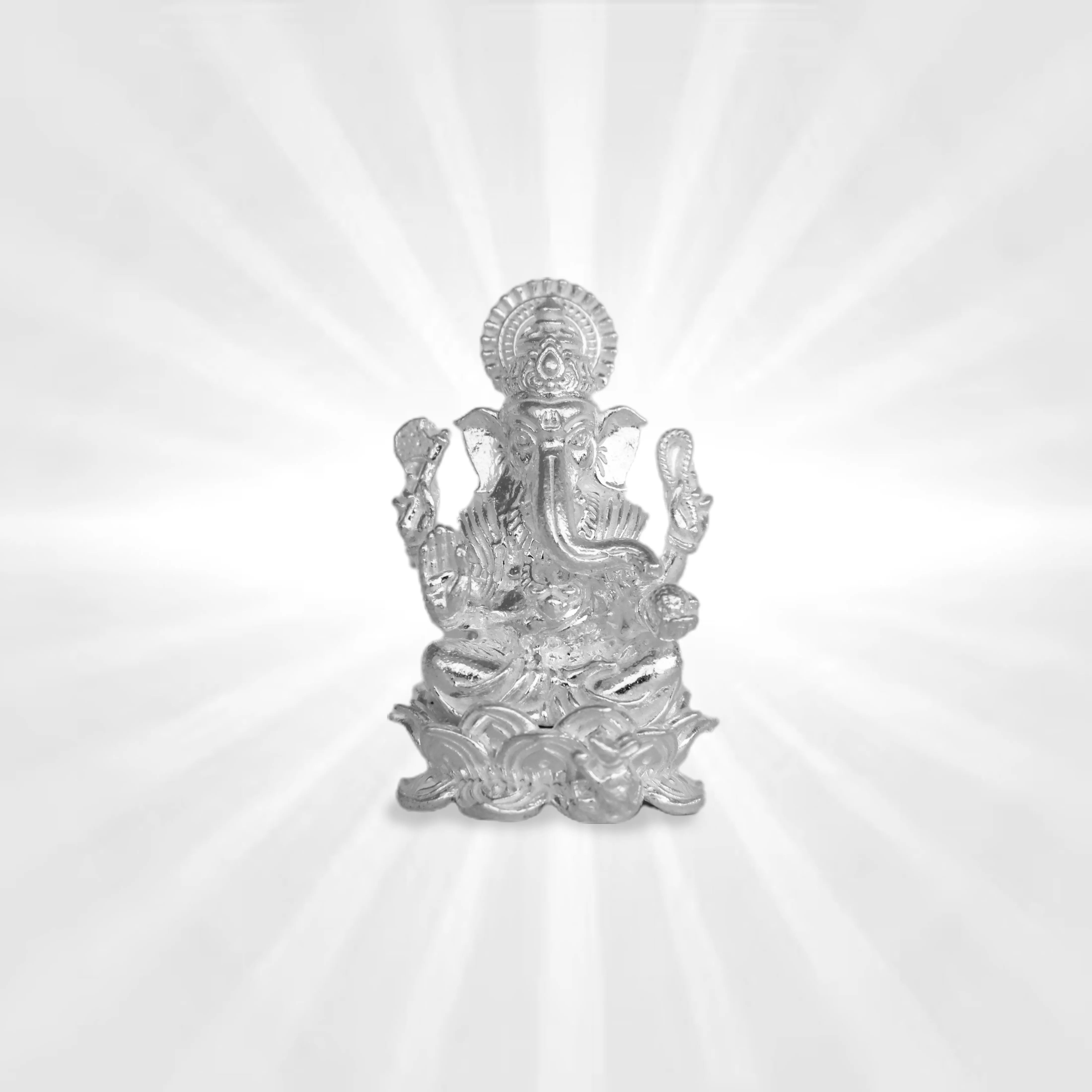 Solid Silver Ganesha Murti / Idol