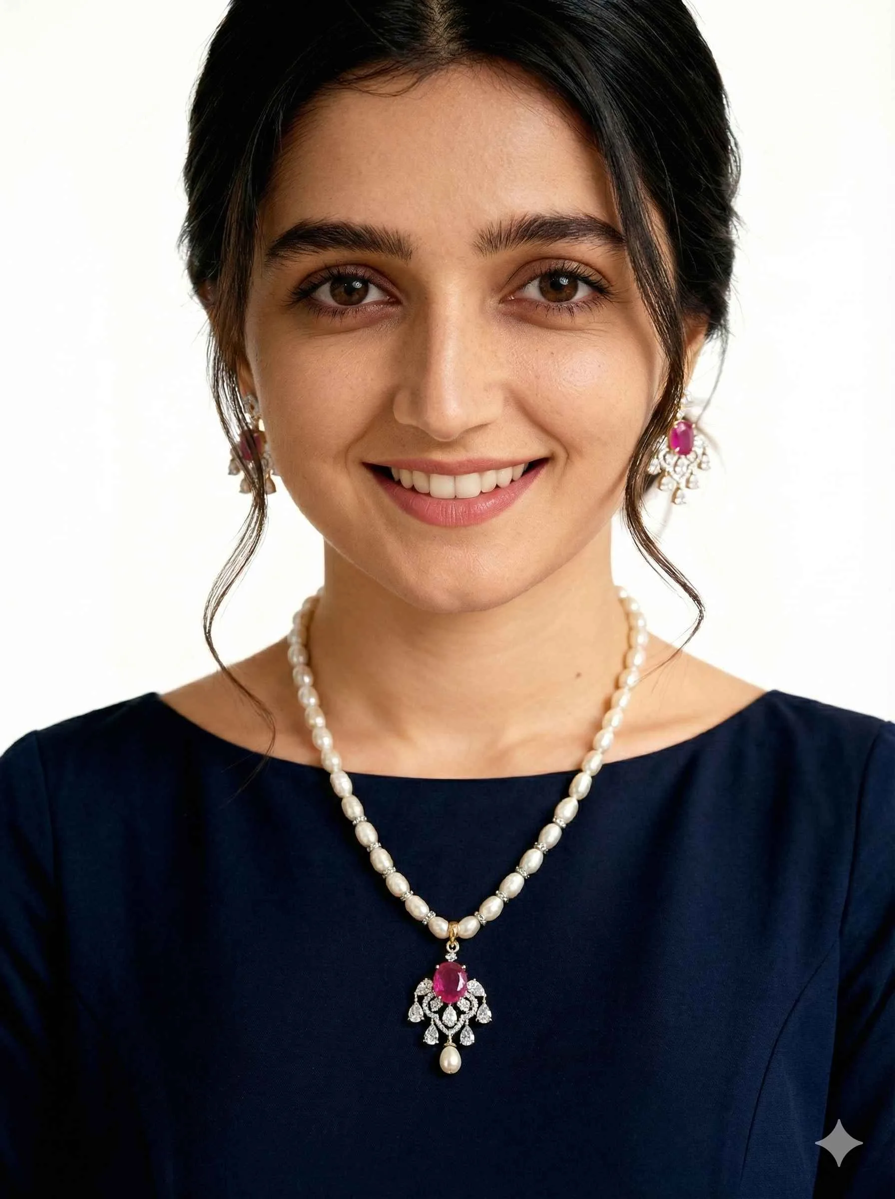 pearl necklace with pendent