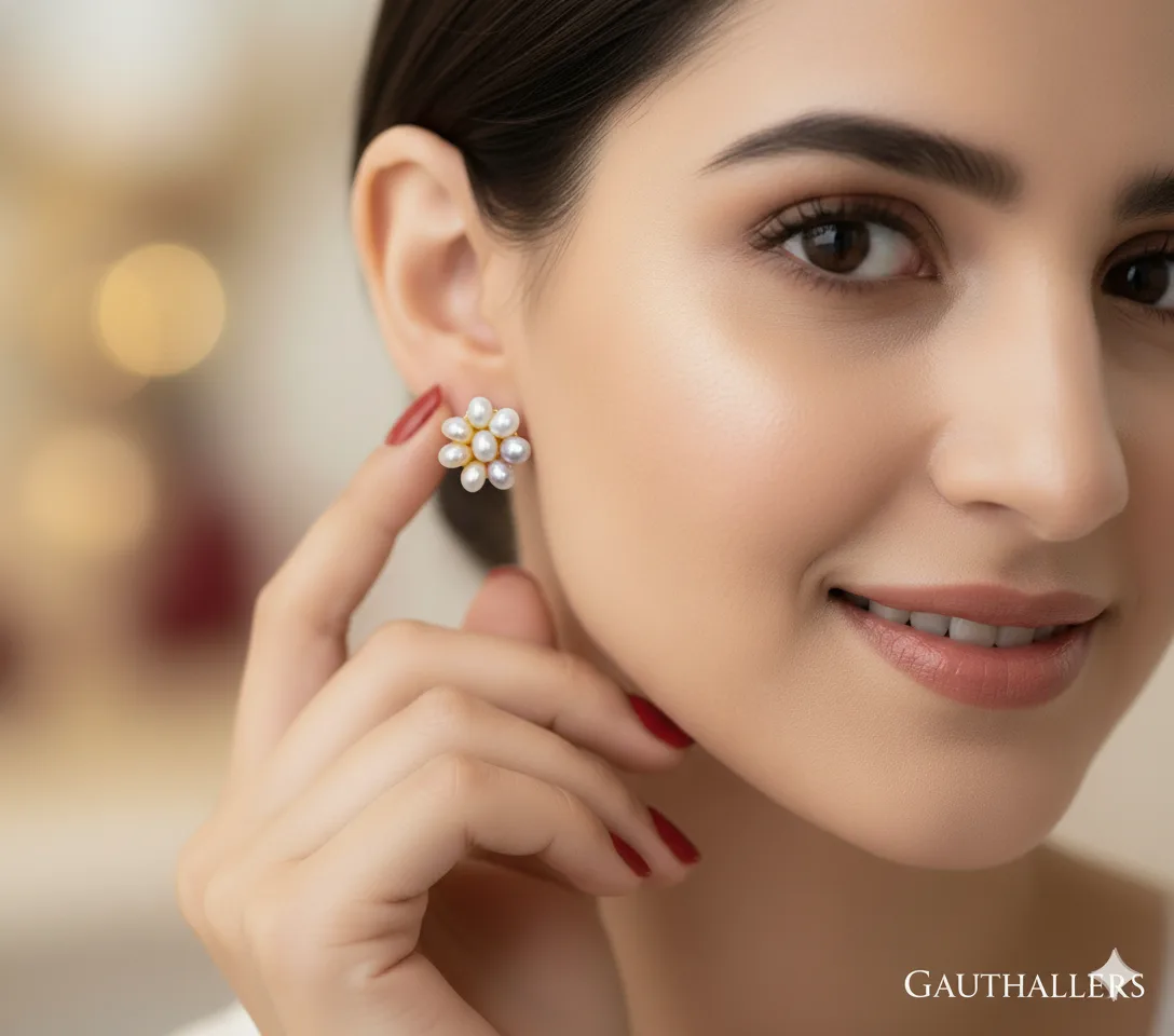 simple pearl earring