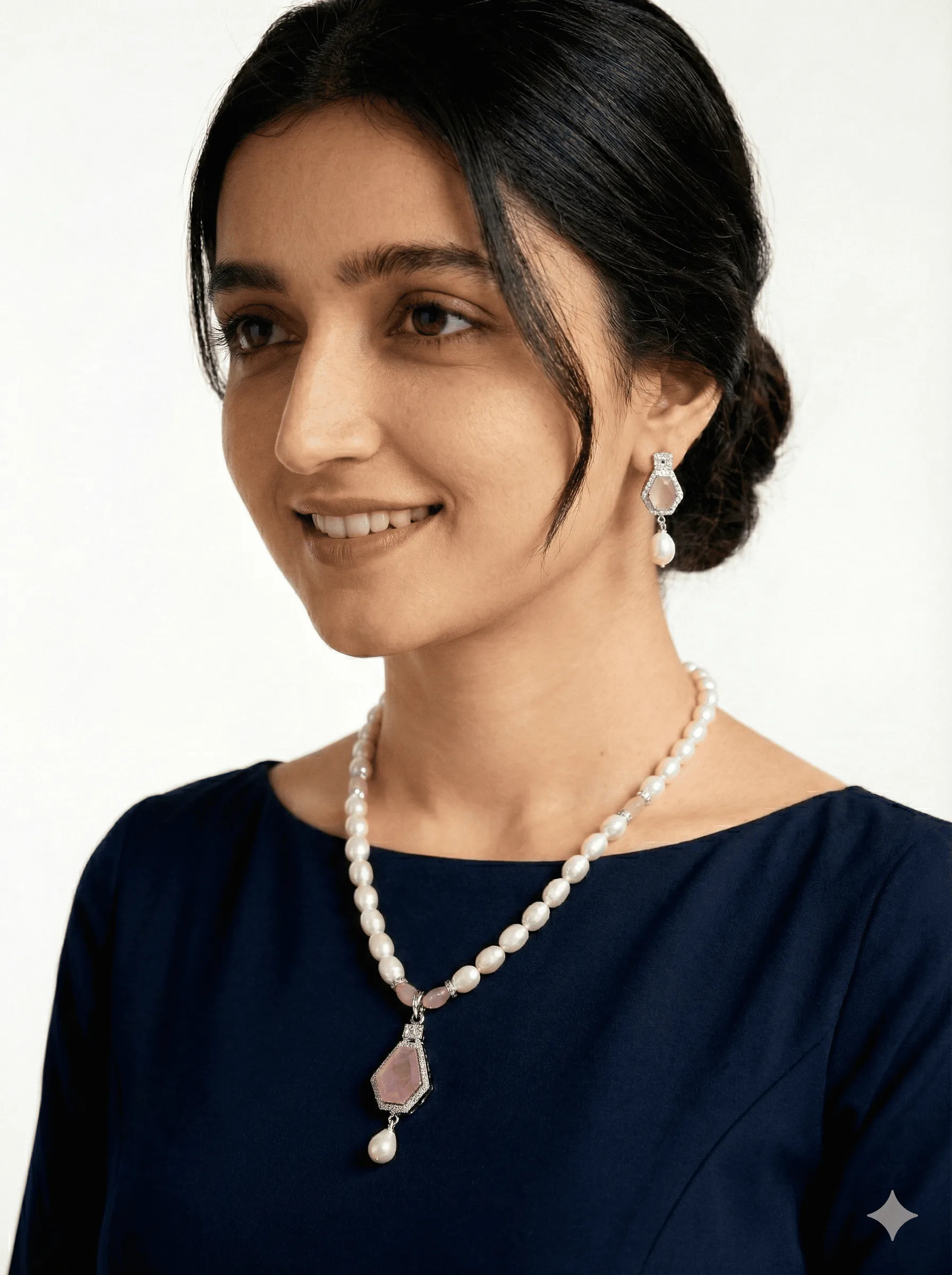 Real Pearl Pendant Necklace