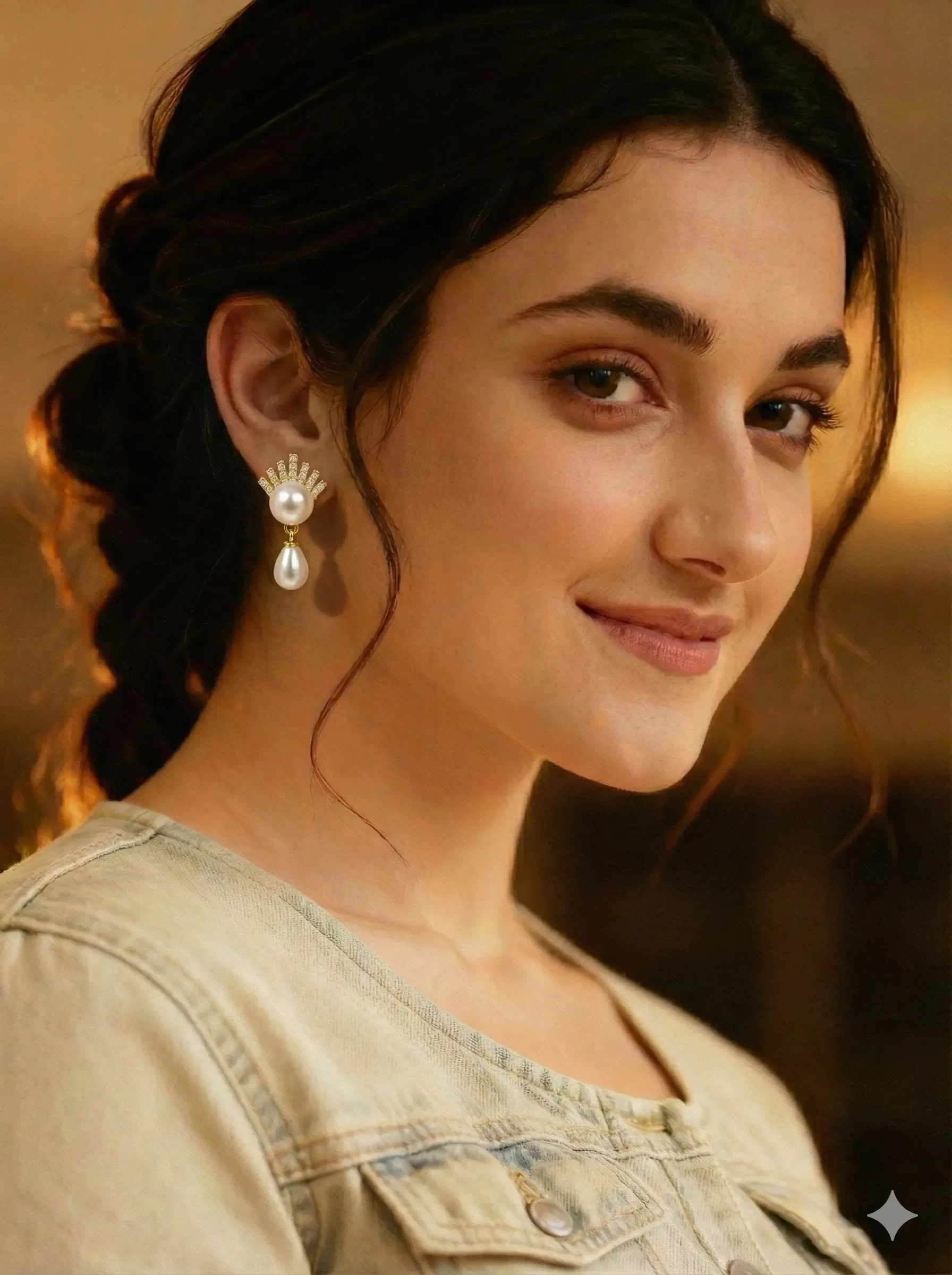 luxurious pearl earring