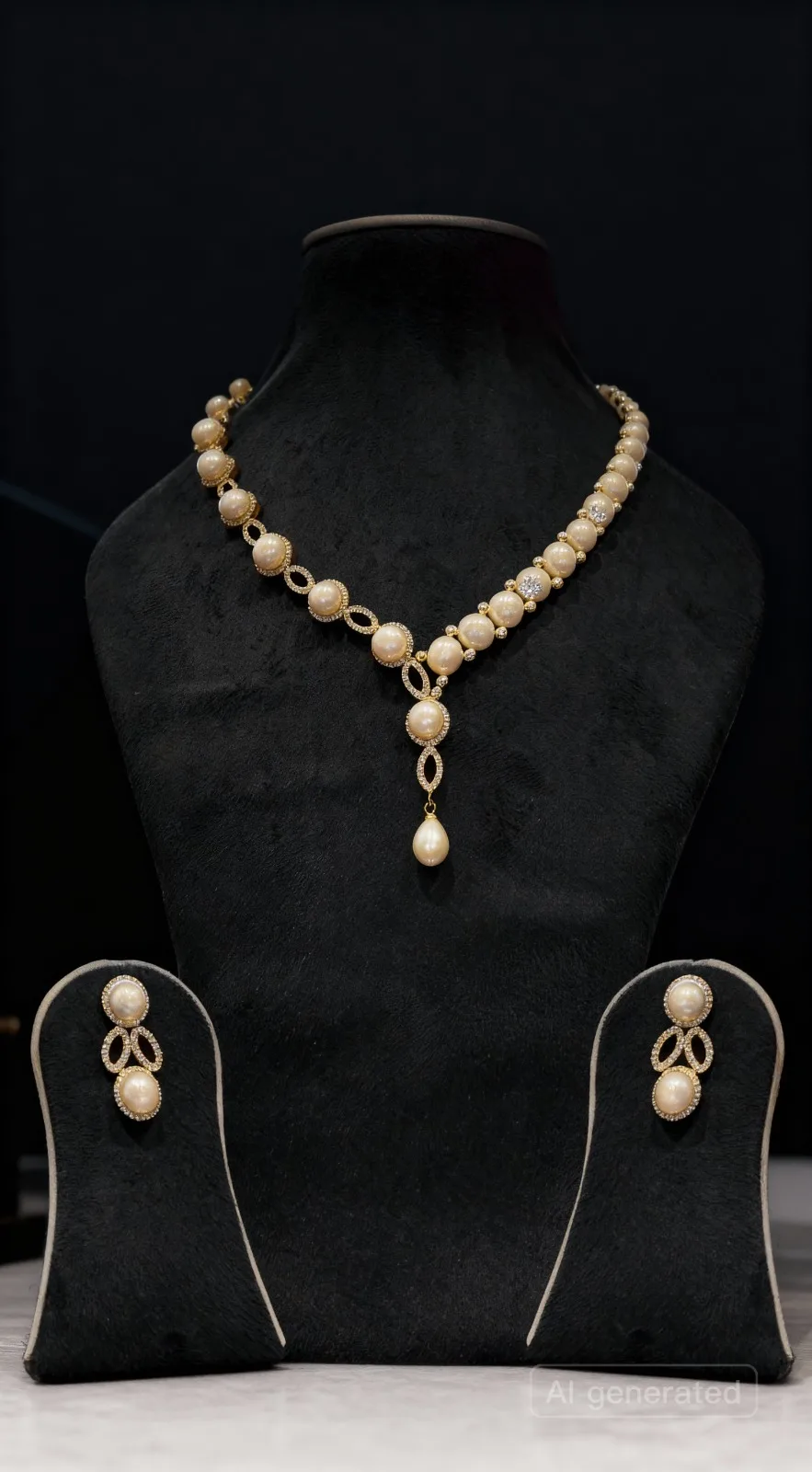 gold platted necklace set