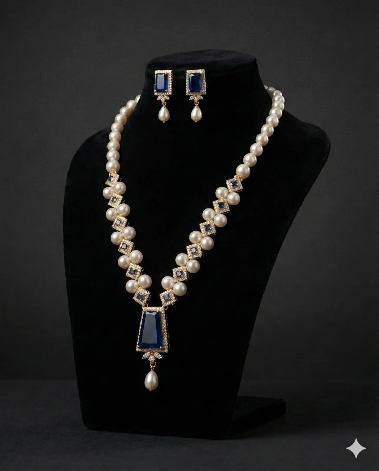 pearl necklace set for womens