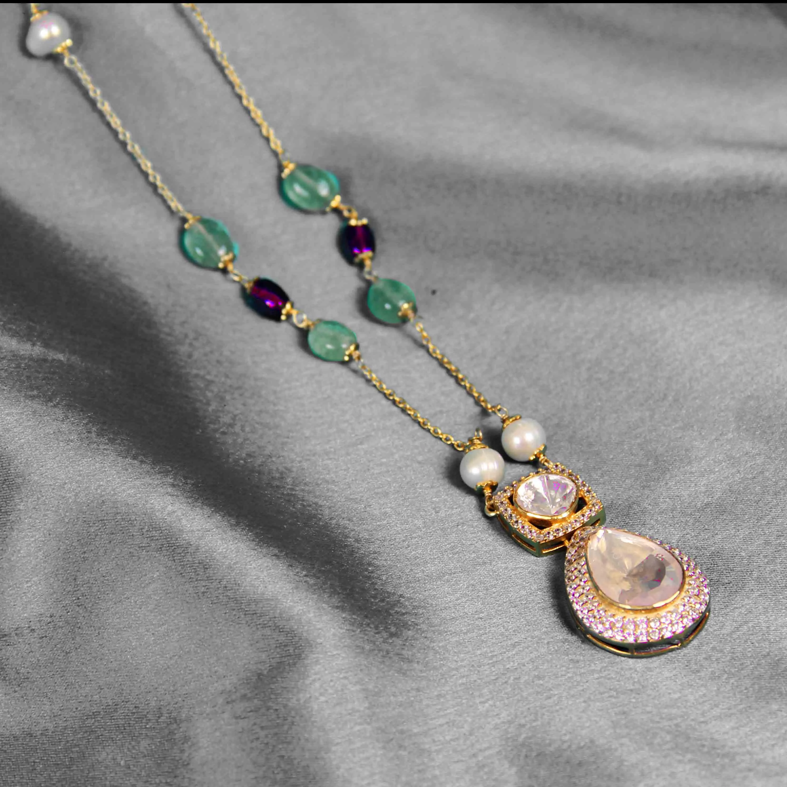 Long Moissanite Pendant