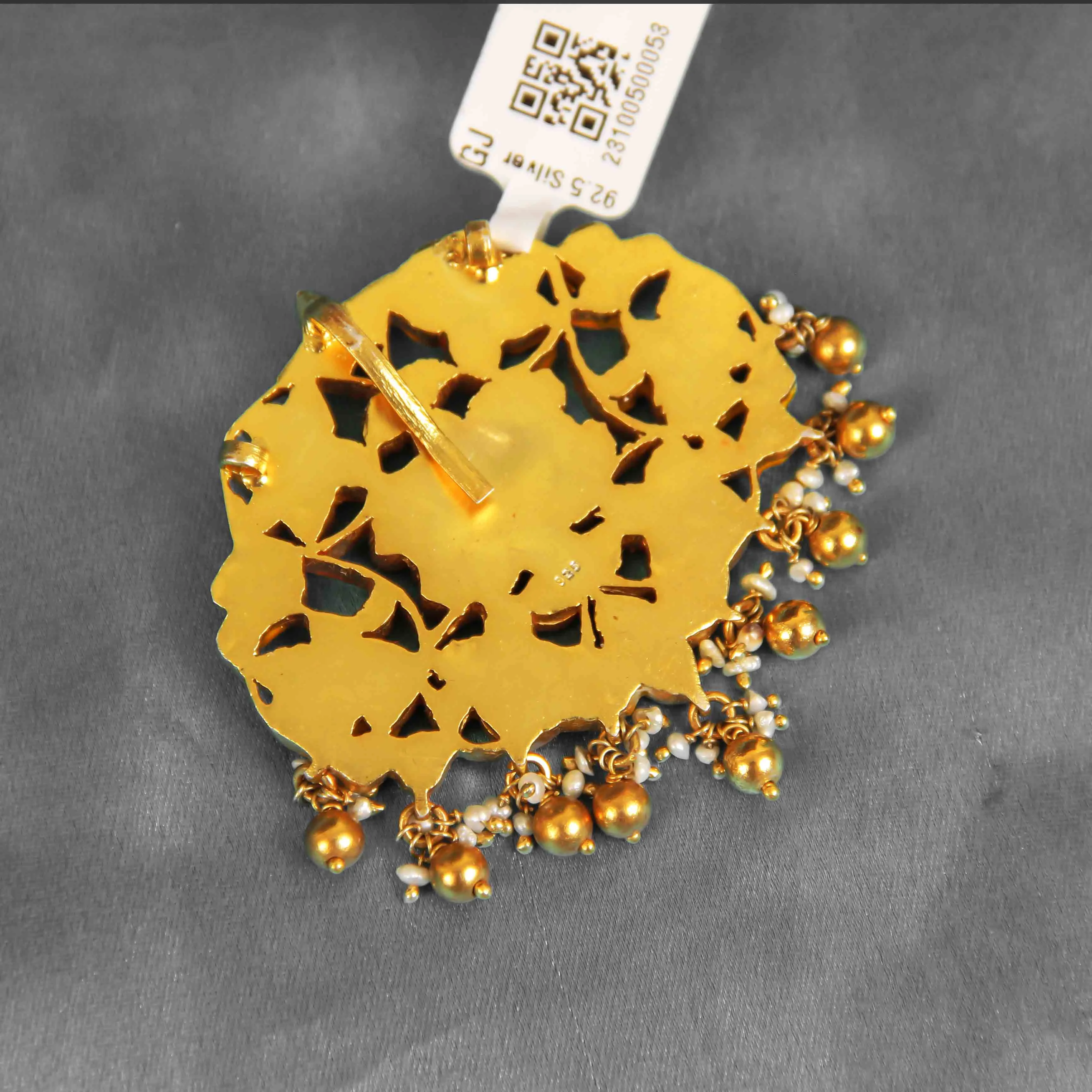 Ruby Floral Kundan Brooch