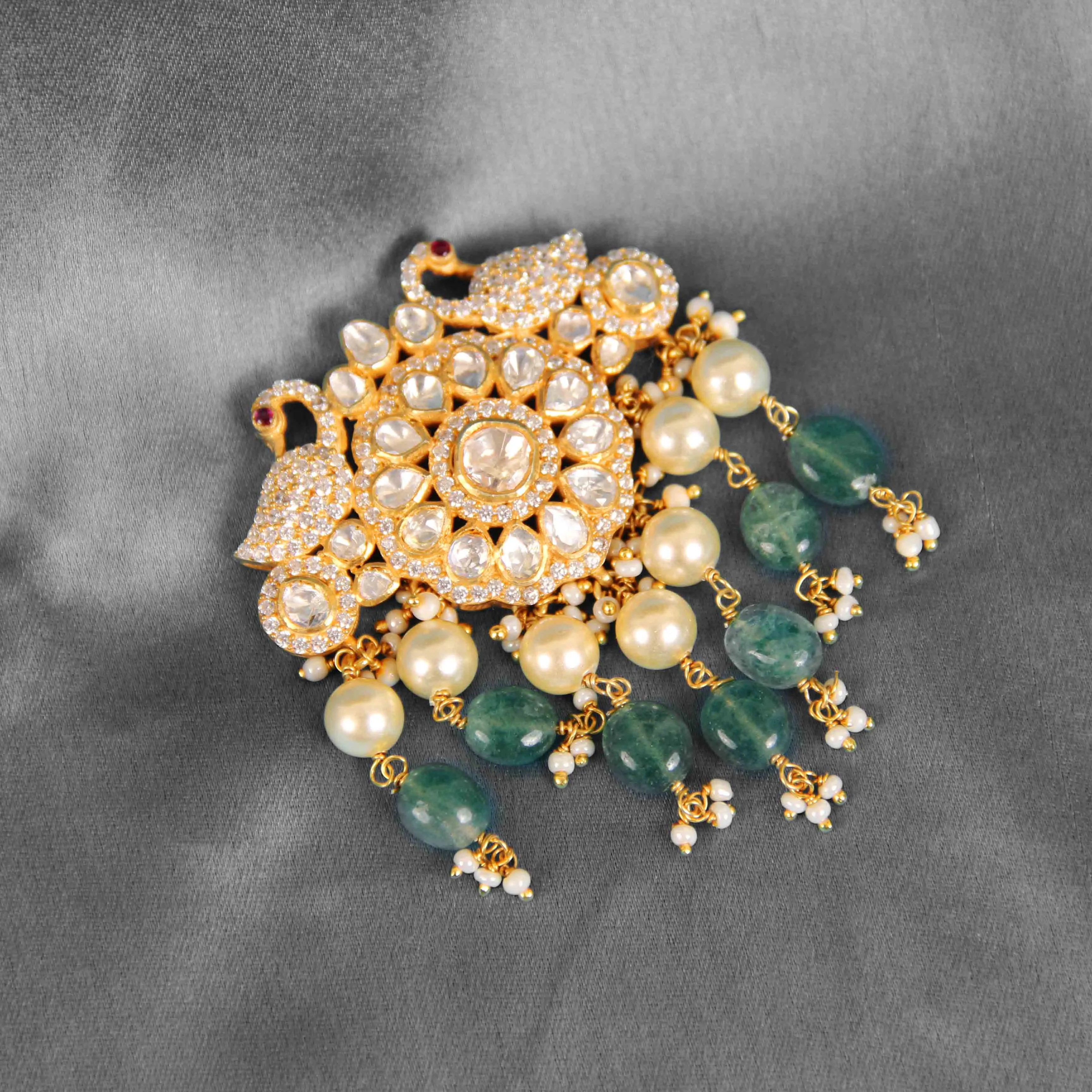 Kundan Peacock Pendant