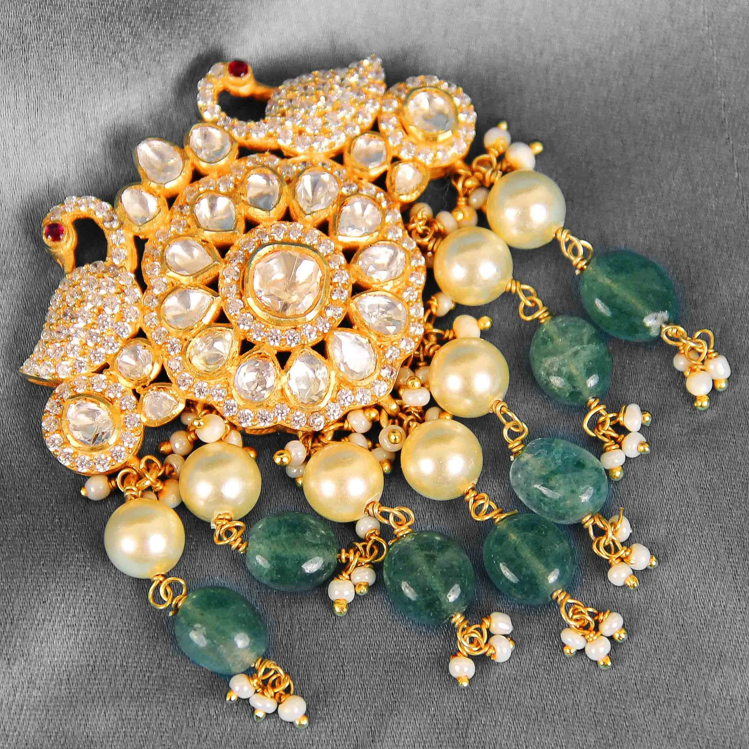 Kundan Peacock Pendant