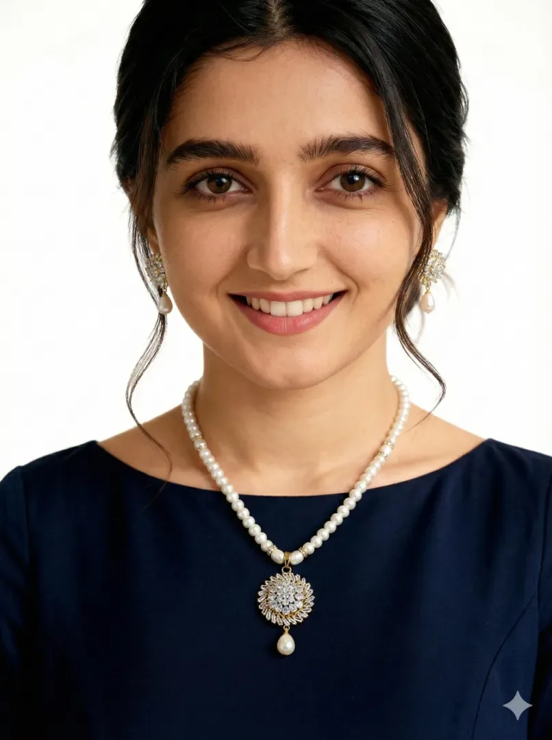 Real Pearl Pendant Necklace