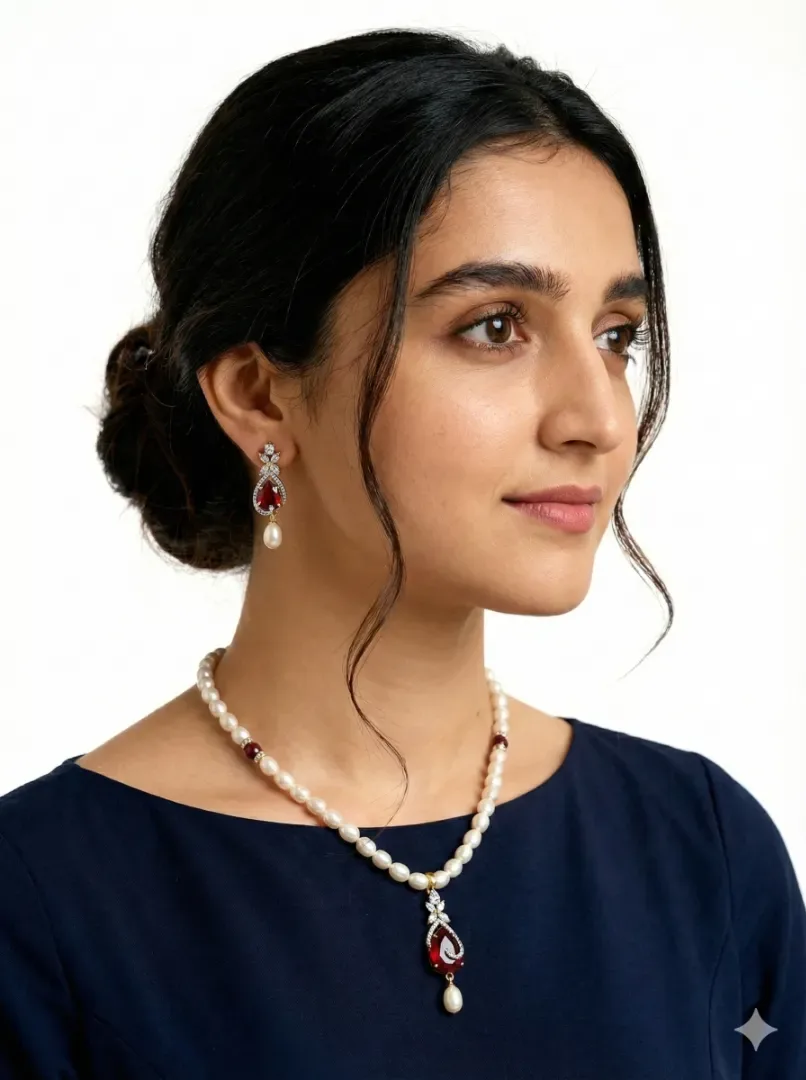 real pearl pendent necklace