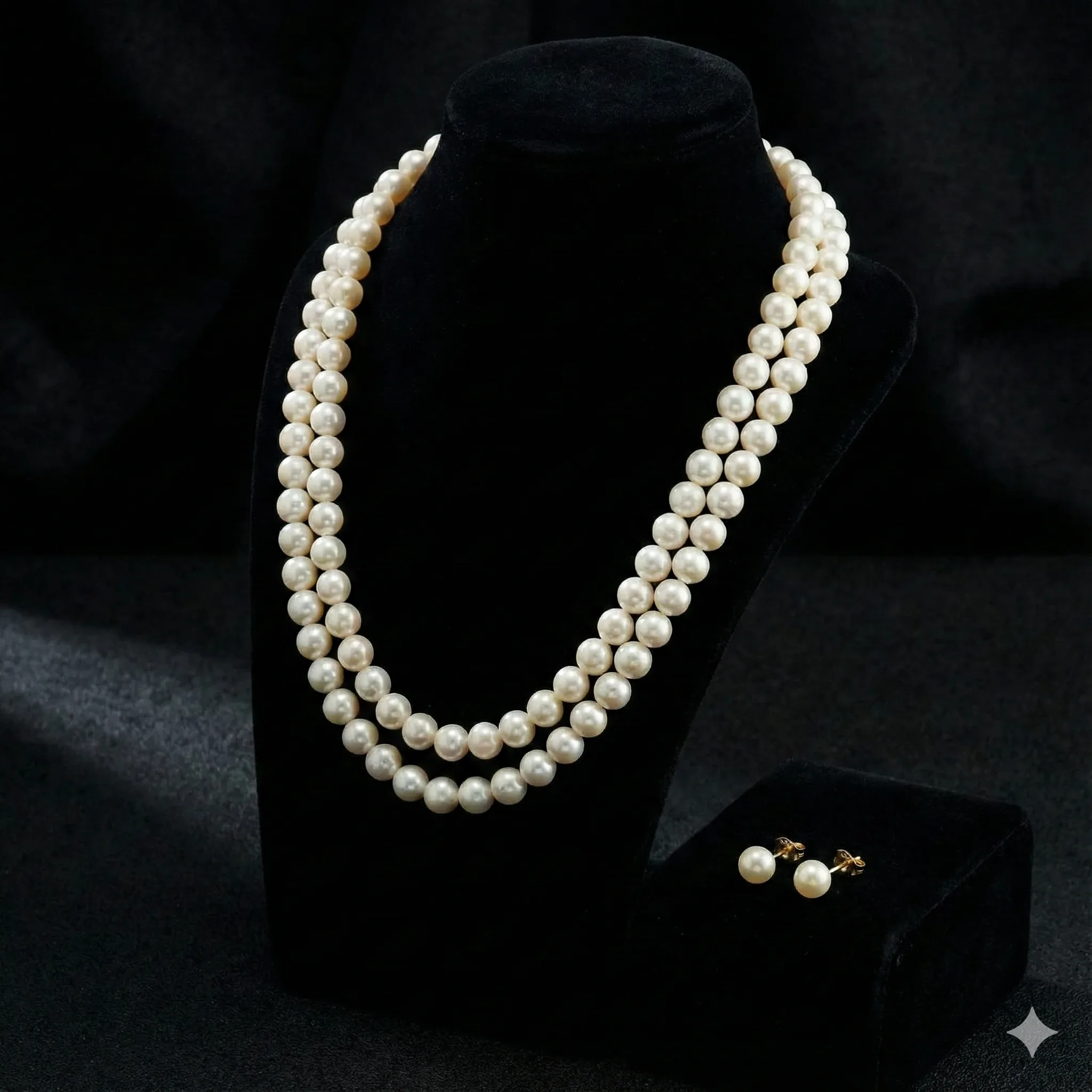 Double Line Pearl Necklace |