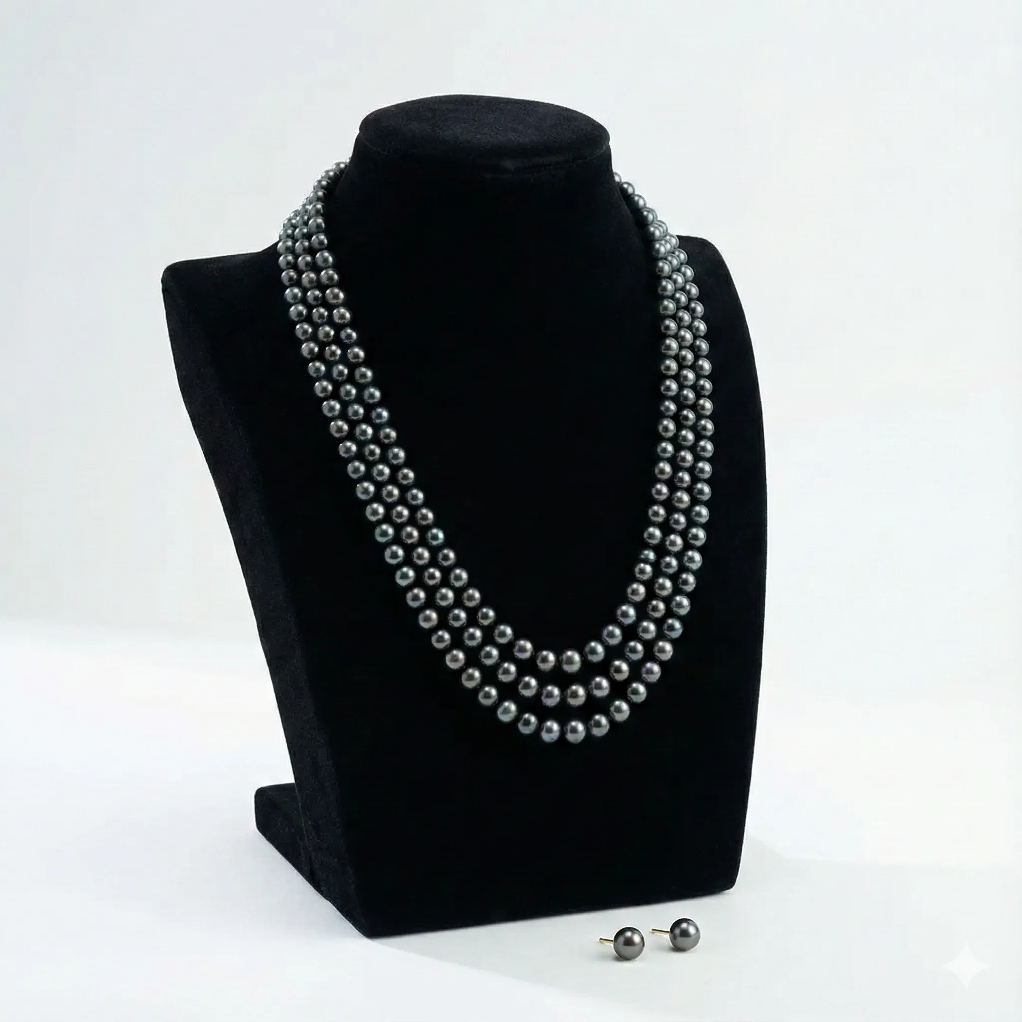 Elegant Black Pearl Set