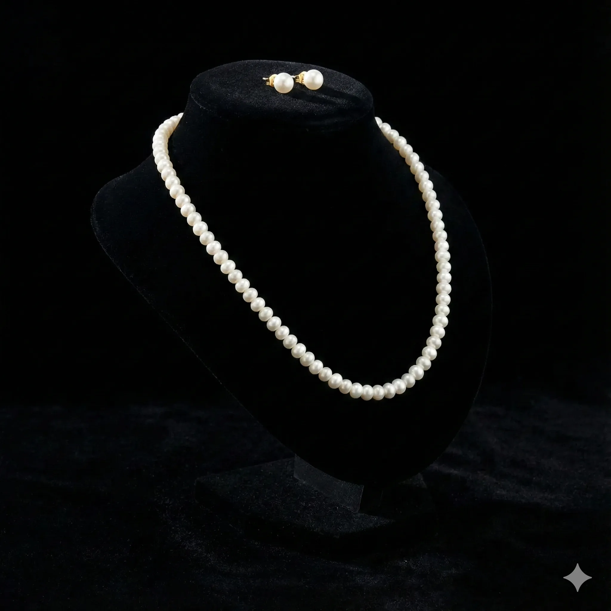 single line pearl mala