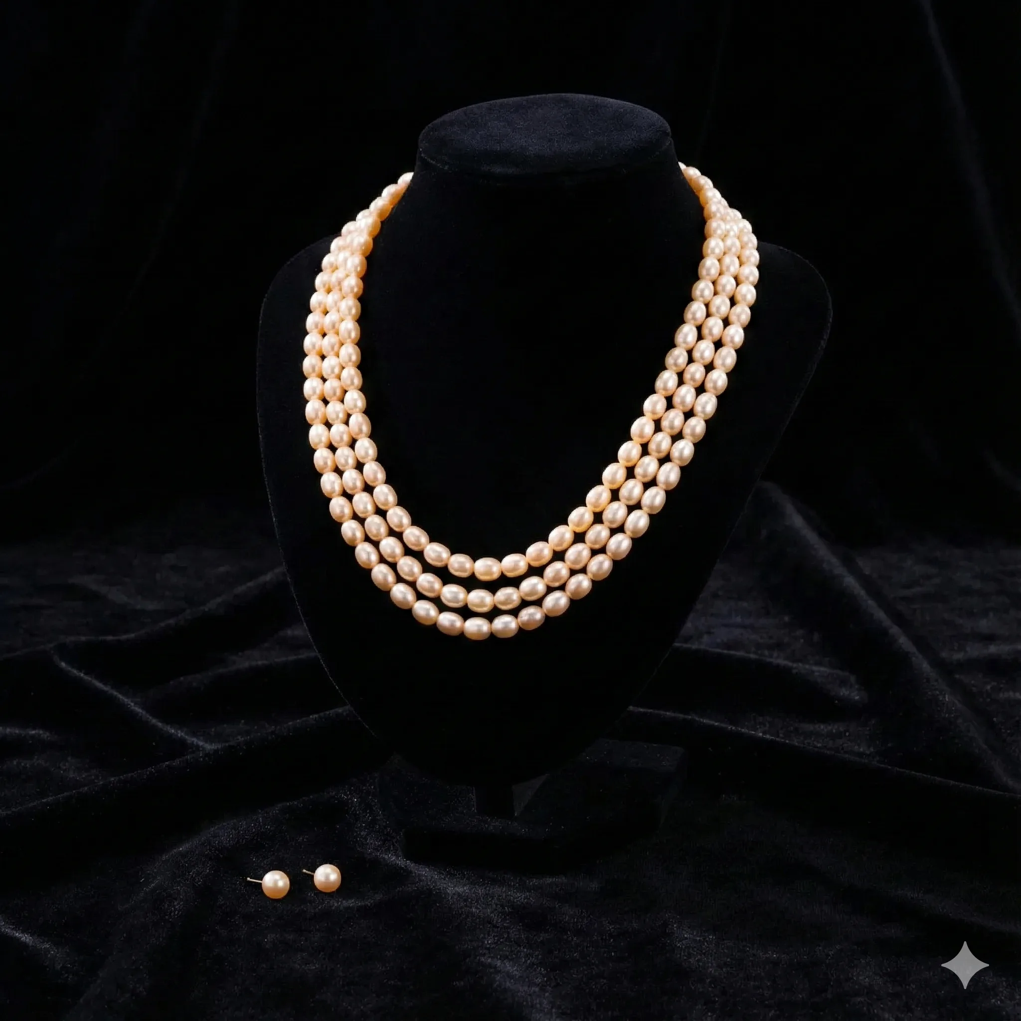 THREE LINE PEARL MALA