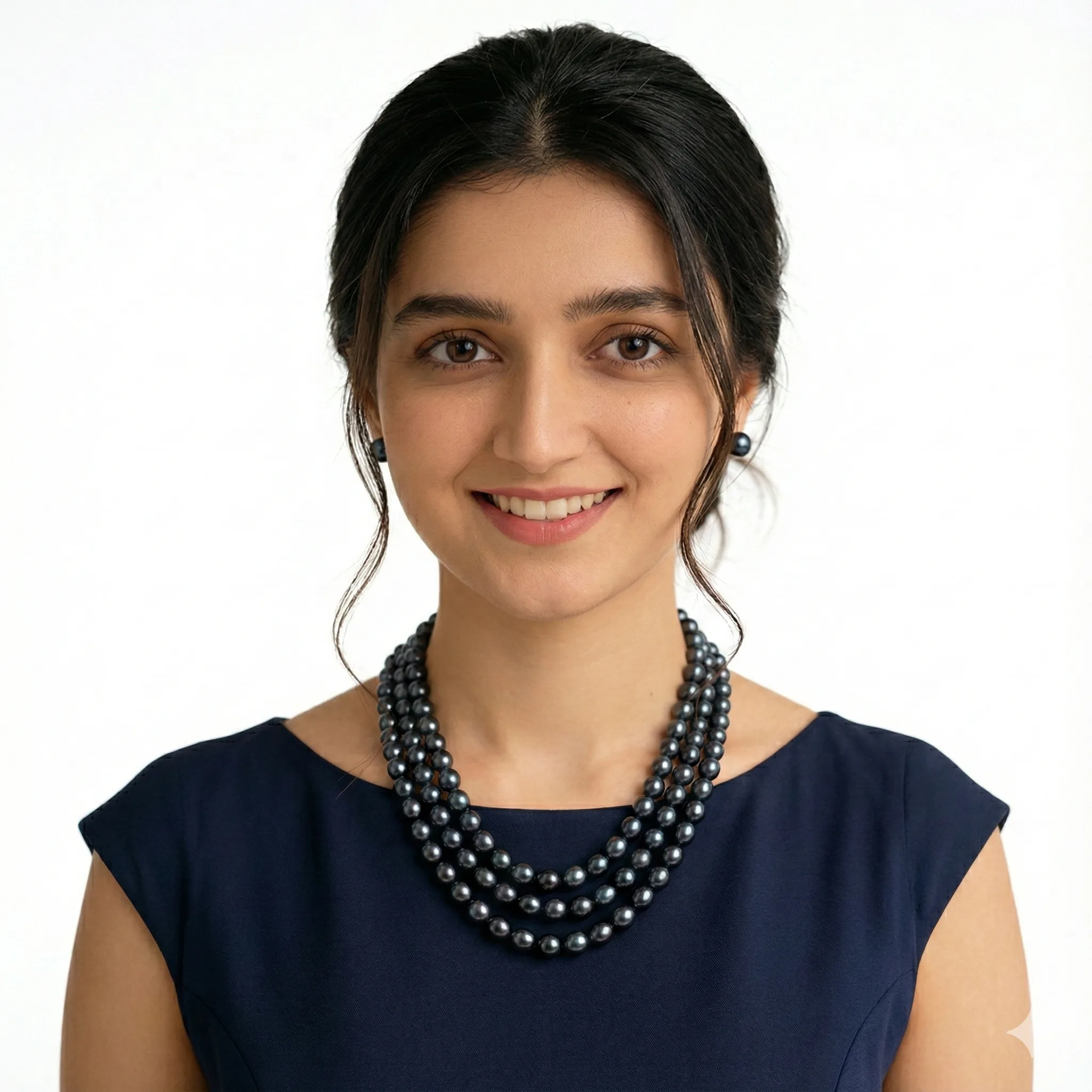 Black Pearl Necklace Set