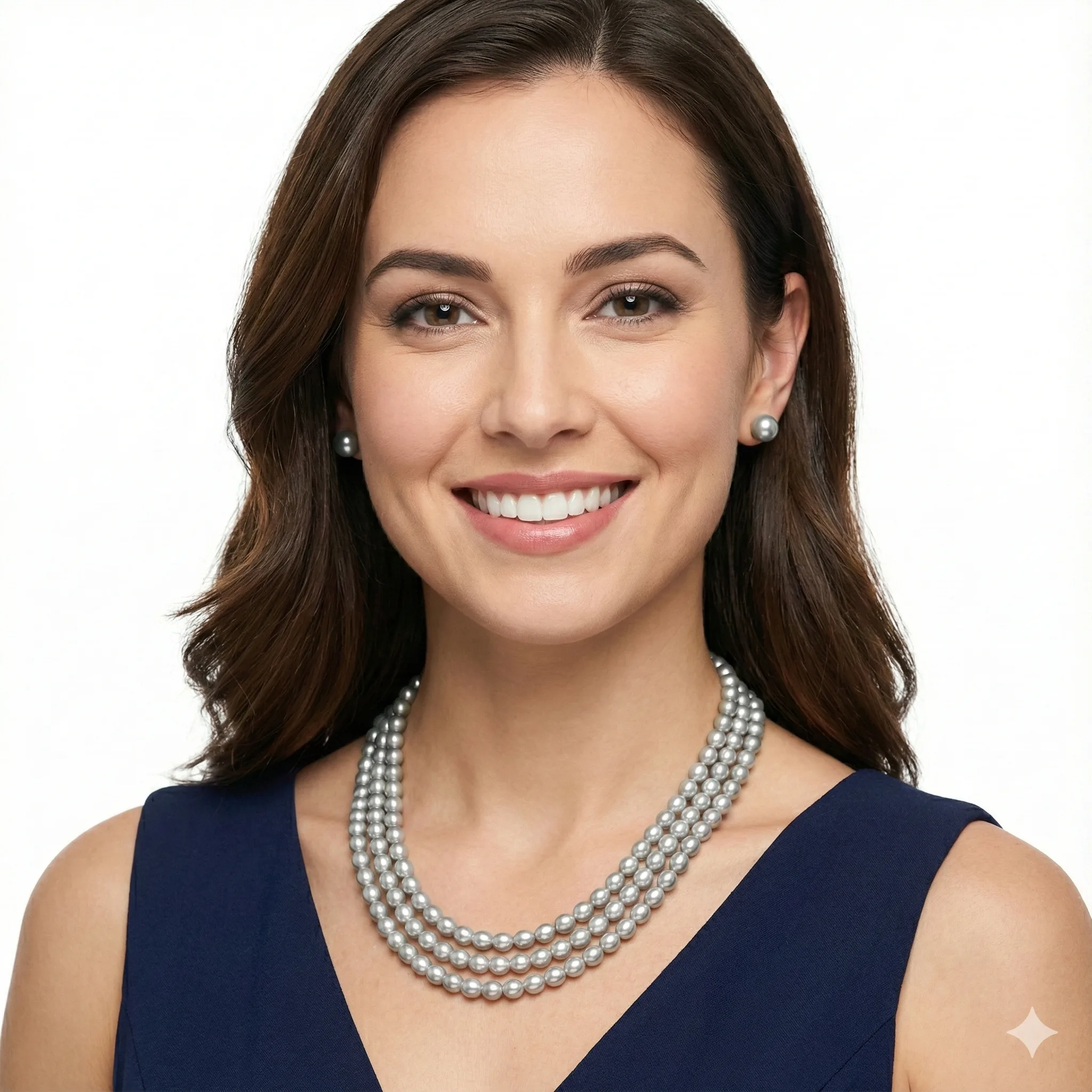 Triple White Pearl Necklace