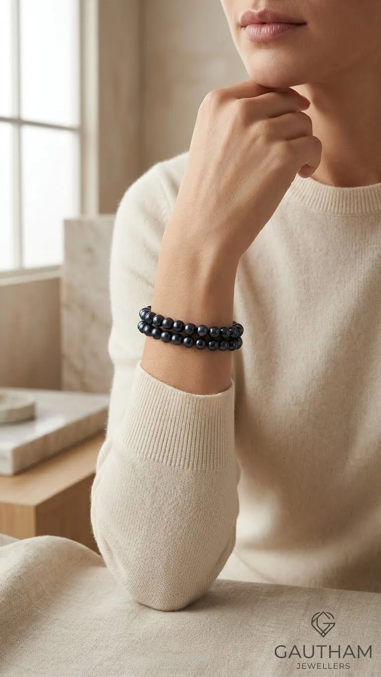 black pearl bracelet