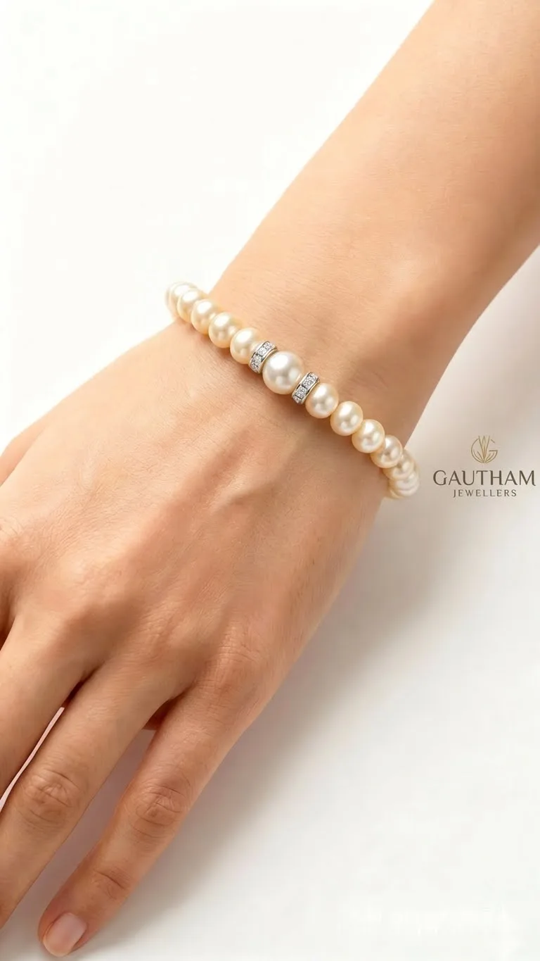 wrist pearl bracelet