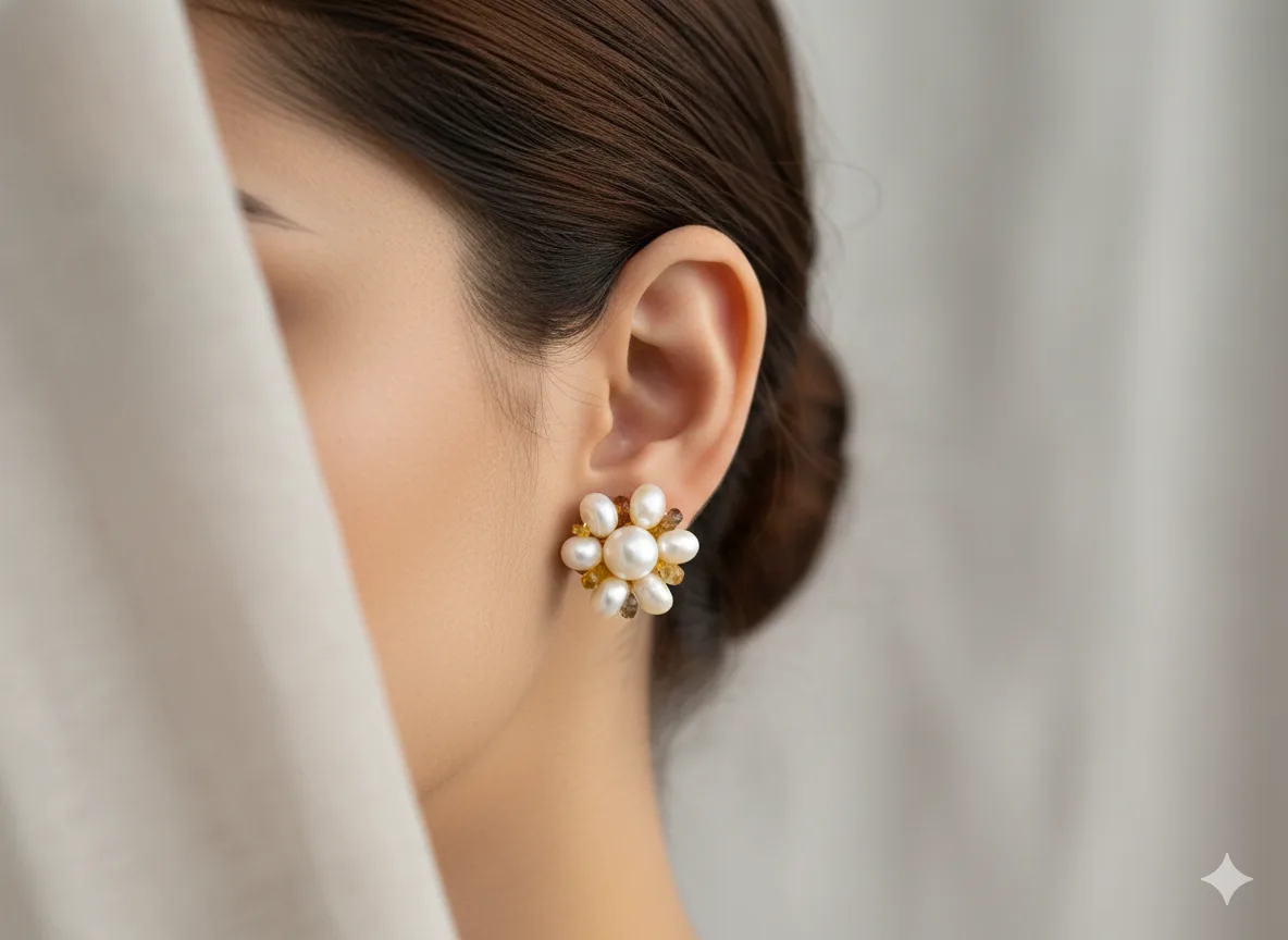 pearl studs earring